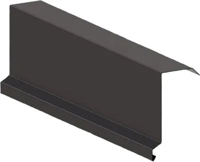 Obrázok produktu pre Vrchná lišta RŠ 333, 3 bm, lakovaný zinok, tmavohnedá (RAL 8019)