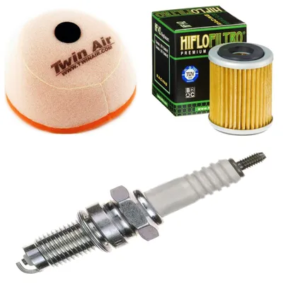 Obrázok produktu pre Súprava náhradných dielov pre TM Racing MX 530 F 2005: vzduchový filter, olejový filter, zapaľovacia sviečka od pamoto –