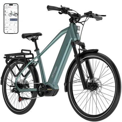 Produktbild von HITWAY Elektrofahrrad 27,5" Trekking E-Bike mit Mittelmotor, Drehmomentsensor, 48V 15Ah Akku, 150 km Reichweite, hydraulische Scheibenbremsen, BK S2