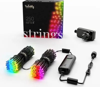 Zdjęcie produktu dla Twinkly Strings 250 RGB LED, sznur, czarny przewód, 20 m, IP44
