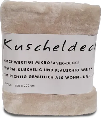 Produktbild von grace grand spa Kuscheldecke mit Polyester-Mikrofaser Taupe One Size
