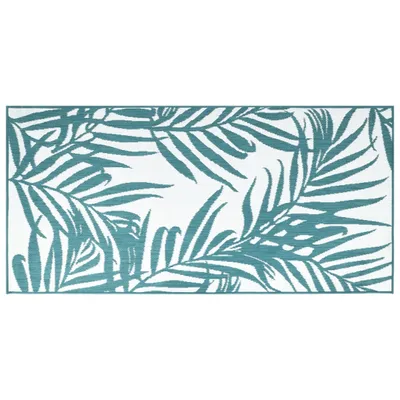 Zdjęcie produktu dla vidaXL Dywanik zewnętrzny aqua niebiesko-biały 80x150 cm po obu stronach