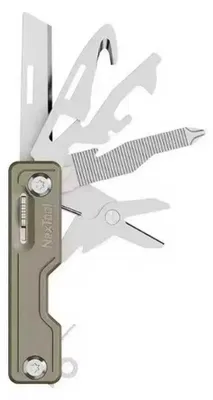 Produktbild von NexTool NE20100 10-in-1 Multifunktionsmesser. Khaki