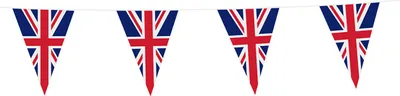 Produktbild von XL Wimpel Girlande aus Folie Großbritannien 10 Meter