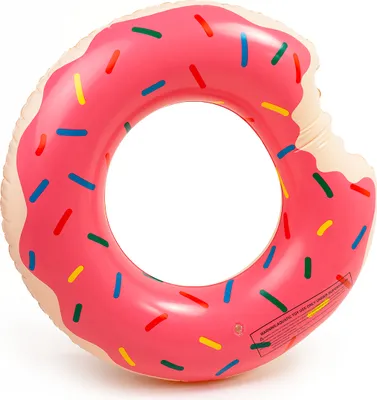 Produktbild von Schwimmring 90cm – Donut Schwimmreifen rosa groß für Pool & Wasser für Kinder