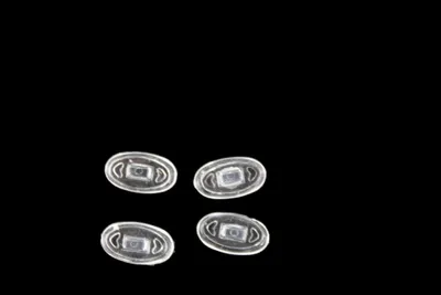 Image de Plaquettes en silicone pour lunettes avec système à clic (ovales 10 mm)