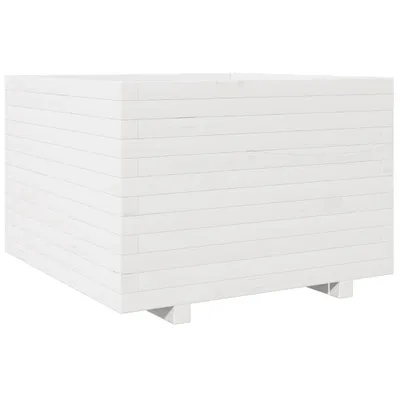 Produktbild von Pflanzkübel Weiß 70x70x49,5 cm Massivholz Kiefer