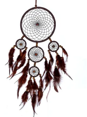 Produktbild von Indische thuisdromenvanger met 5 ringen, handgemaakte, kerstcadeau, jubileumcadeau