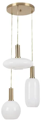Produktbild von Rabalux 5225 Pendelleuchte 3 Spots Sinopia, E27, gold, Kugel-rund, Klassisch, ø400mm