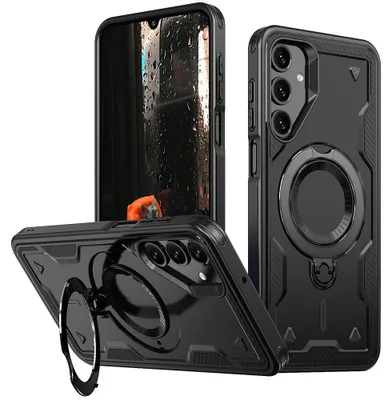 Produktbild von Samsung Galaxy A16 Hülle - Coverup Armor Back Cover met MagSafe Compatible Kickstand - Schwarz
