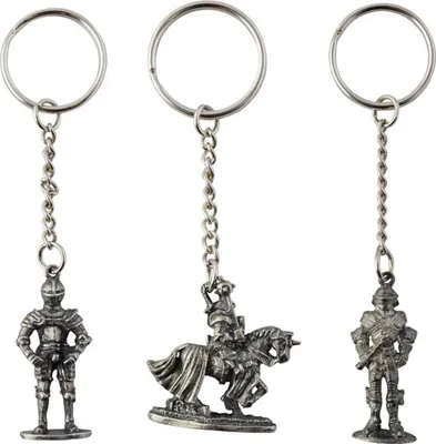 Produktbild von 3er-Set Schlüsselanhänger Ritter aus Zinn
