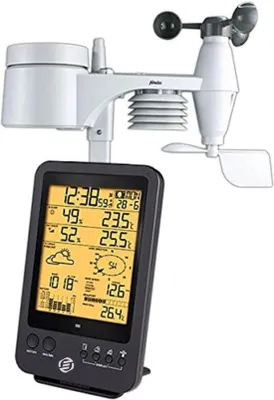 Immagine prodotto di Stazione meteorologica digitale per interni ed esterni - Igrometro - Termometro - Misuratore di umidità - Versione avanzata per uso interno ed esterno