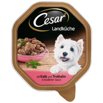 Produktbild von Cesar Schale Landragout mit zartem Kalb und Truthahn (150 g)