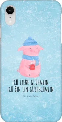 Produktbild von Mr. & Mrs. Panda Iphone XR Handyhülle Schwein Glühwein - Eisblau - Geschenk, Handy Case, Weihnachten, Glühschwein, Punsch, Weihnachtsmarkt, Premium Kunststoff