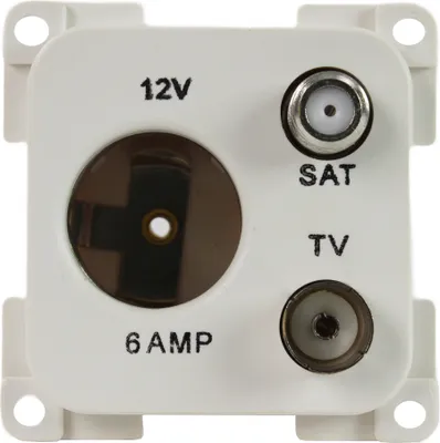 Produktbild von C-Line Presto Inprojal CBE 12 Volt Steckdose Sat TV Caravan Wohnmobil Wohnwagen weiß