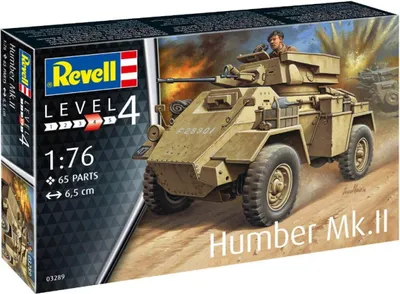 Immagine prodotto di Revell 03289 Humber Mk.II, modellino di carro armato 1:76 fedele all'originale per modellisti esperti, non dipinto