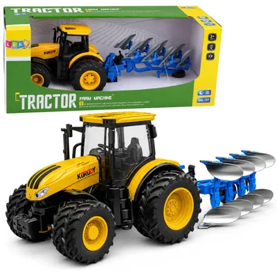 Immagine prodotto di Trattore agricolo con luci dell'aratro multisolco Suoni gialli 1:24