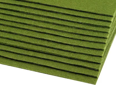 Zdjęcie produktu dla Filc 3 mm 20 x 30 cm Arkusz A4 Zielony Stepowy