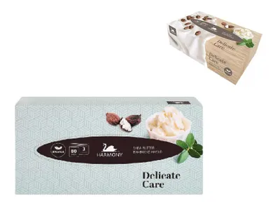 Obrázok produktu pre Kozmetické utierky 3-vrstvové HARMONY DELI CARE – 80ks 30380