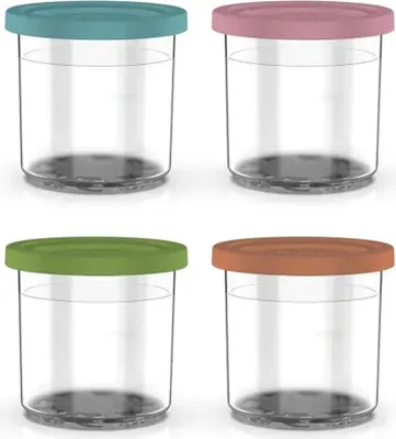 Produktbild von NINJA Dessertbehälter 4er Set für Ninja Creami NC300 Eismaschine, BPA-frei, Gemischte Farben, Luftdicht
