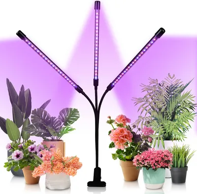 Obrázok produktu pre Yakimz Plant Light Led Full Spectrum 30W 60leds Plant Light, Clip On Plant Grow Lights Indoor s 3 režimami osvetlenia, Grow Lights pre rastliny s 9 úrovňami stmievania a časovačom 3/6/9h