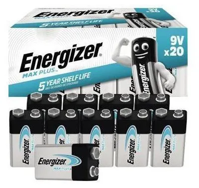 Produktbild von Energizer Max Plus 6LR61 9V-Block Batterie 20er Karton