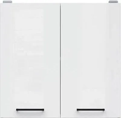 Image de Meuble Haut de Cuisine JUNONA, 60 cm, 2 Portes, Blanc Brillant, L 60 x H 57,3 x P 30 cm