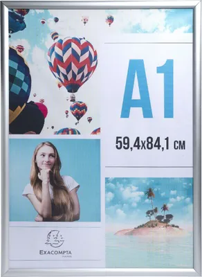 Obrázok produktu pre Exacompta 8194358D Nástenný rám na plagáty A1 Hliník Exacryl strieborný
