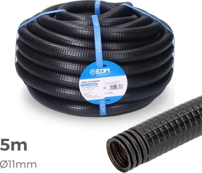 Image de Gaine Préfilée Extérieure 11mm M-16 5m Protection électrique Robuste Pour Extérieur - Edm