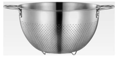 Produktbild von Edelstahl Seiher 24 cm mit 2 Griffen und Standfüßen