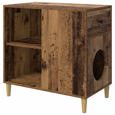 Zdjęcie produktu dla vidaXL Domek dla kota z odzyskanego drewna 72 x 42,5 x 70 cm materiał drewnopochodny