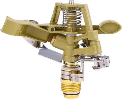 Produktbild von Famanu Gartensprinkler Hochdruck - 100% Metall, massives Messing-Mundstück, mit Verriegelungsfunktion