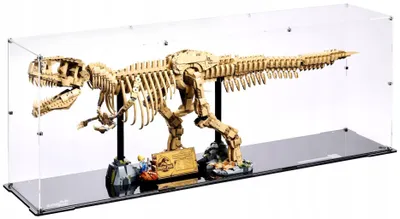 Produktbild von Blacked Brick Vitrine für LEGO® 76968 Jurassic World – Dinosaurierskelett: Tyrannosaurus rex