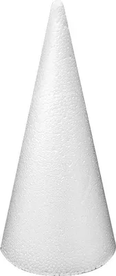 Produktbild von Styropor Kegel 26cm weiß Packung mit 5 Stück