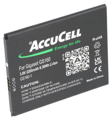 Zdjęcie produktu dla Akumulator kompatybilny ze smartfonem Gigaset GS160 Akumulator V30145-K1310-X463, 3,8 V, 2200 mAh, maks. 8,36 Wh