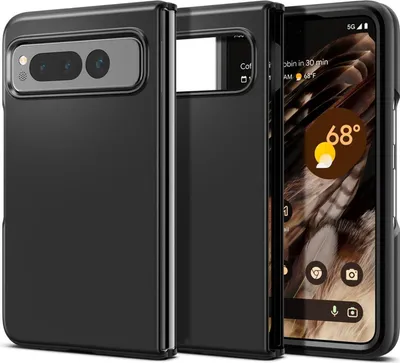 Produktbild von Conie Kunststoff Schutzhülle für Google Pixel FOLD Tasche Hard Case Cover Bumper Hartplastik Hülle in Schwarz matt