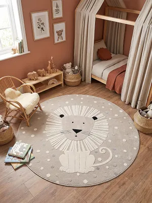 Teppich Beige rund Draufsicht_#sku_BARK62268#