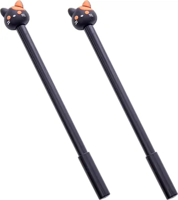Produktbild von 2pcs niedliche Katzenpfoten -Tintengel Stift Schreiben Marker Student Office Schreingeschenk-Schwarze Katze