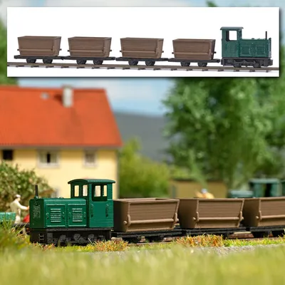 Produktbild von Busch Feldbahn-Set Torfladung N 8071