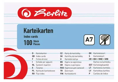 Immagine prodotto di schede herlitz, DIN A7, foderate, bianche