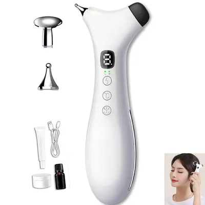 Produktbild von Gesichtsmassagegerät 3-in-1 mit Kiefermassage, 3 Heizstufen und 9 Intensitäten ,strafft die Haut, reduziert Schwellungen, Falten und Doppelkinn