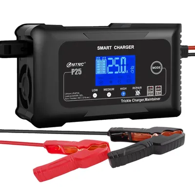 Obrázek produktu pro Nabíječka autobaterií, automatická pulzní oprava, LCD displej, zelená, EU