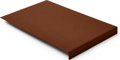 Produktbild von Mauspad Leder Orange Braun cm 20x32 - Mousepad Struktur aus Stahl mit Kantenschutz - Hergestellt in Italien