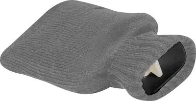 Produktbild von Wärmflasche mit Strickummantelung / Farbe: grau
