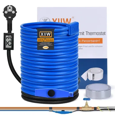 Frostschutz-Heizkabel 18 m, 16 W/m, mit Thermostat, 230 V