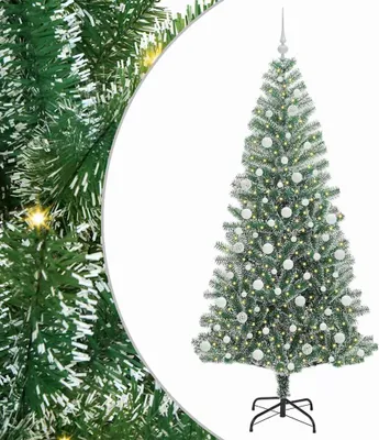 Obrázek produktu pro vidaXL Umělý vánoční stromek se sněhem a LED světlem 210 cm