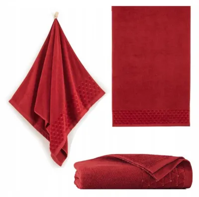 Produktbild von Handtuch - 100% Baumwolle - 500 g/m2 - 30x50 cm - Extra Saugfähig - Rot - hohe Grammatur - OSCAR