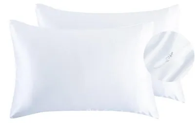 Obrázok produktu pre Saténový obliečka na vankúšik pre vlasy a pleť, redukcia vrások, biela, 50x75 cm, 1 kus