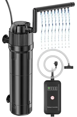 Zdjęcie produktu dla Filtr akwariowy wewnętrzny - 8 watów, filtr UV, pompa - 650 litrów/godzinę, przeznaczony do akwariów o pojemności 100-300 litrów