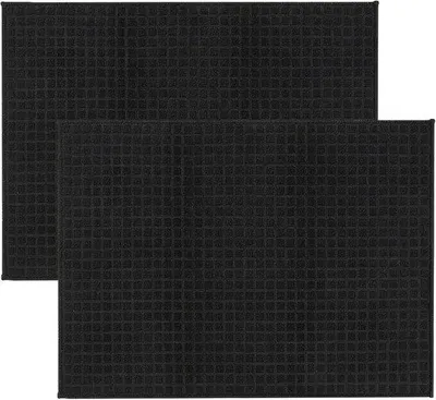 Productafbeelding van Droogmat voor Afwas 50 x 38 cm Microvezel Sneldrogende Mat voor Keuken, Vaatwasser en Afwas, Set van 2 Zwart